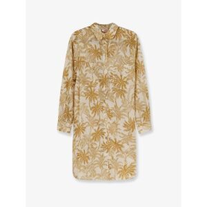 Eres Women Long Panama Cotton Shirt With Printed Pattern